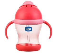 Wee Baby 170 Kulplu Pipetli 200 ml Pembe Bardak