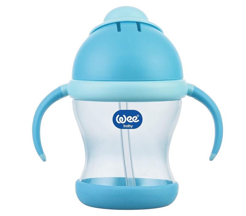 Wee Baby 170 Kulplu Pipetli 200 ml Mavi Bardak