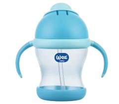 Wee Baby 170 Kulplu Pipetli 200 ml Mavi Bardak