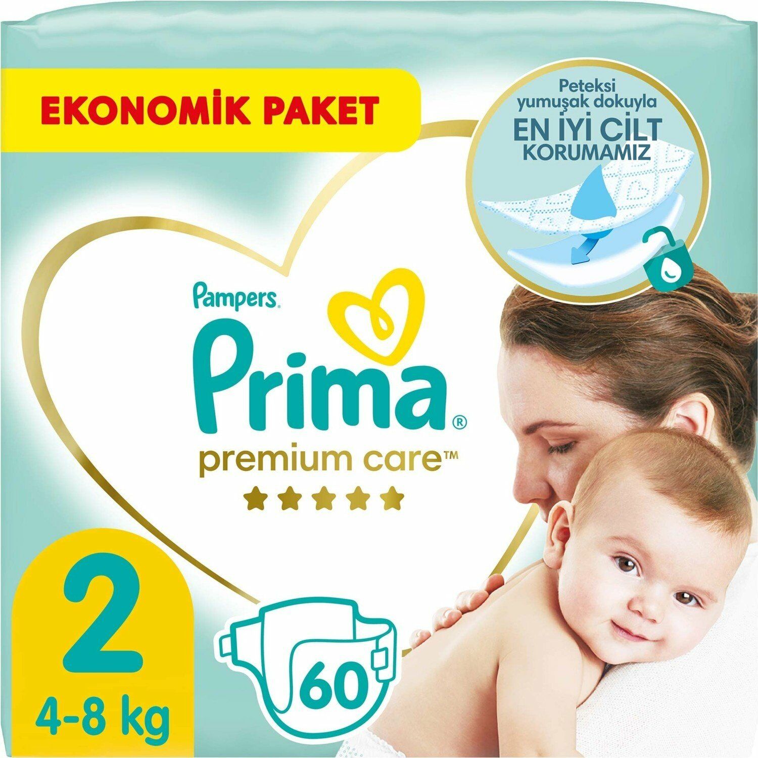 Prima Premium Care 2 Numara Bebek Bezi 60 adet