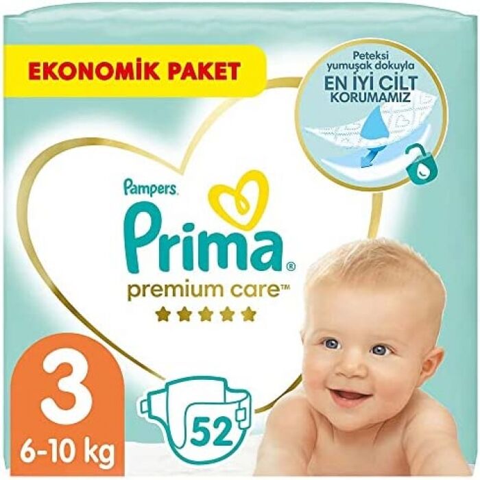 Prima Premium Care 3 Numara Bebek Bezi 52 adet