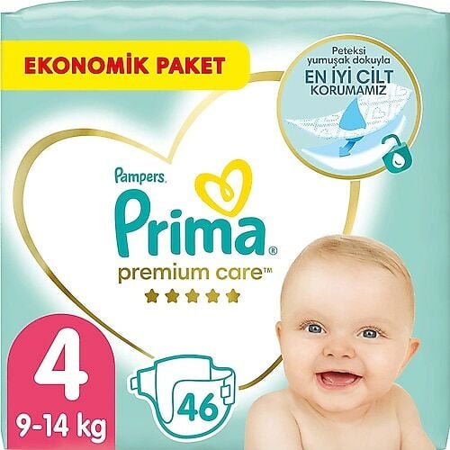 Prima Premium Care 4 Numara Bebek Bezi 46 adet