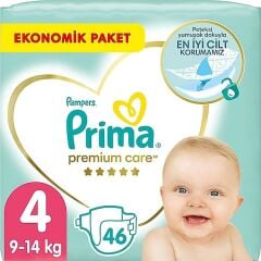 Prima Premium Care 4 Numara Bebek Bezi 46 adet