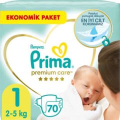 Prima Premium Care 1 Numara Bebek Bezi 70 adet Yenidoğan