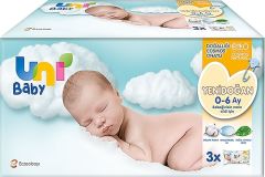 Uni Baby Yenidoğan 40 Yaprak 3'lü Paket Islak Mendil