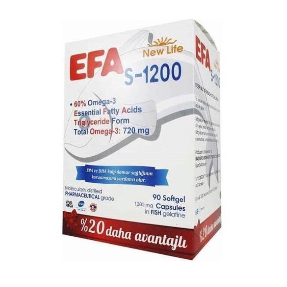 Efa S 1200 Balık Yağı 90 Kapsül