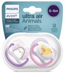 Philips Avent SCF080/06 Ultra Air Animals Kız 0-6 Ay 2'li Emzik