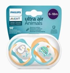 Philips Avent SCF080/07 Ultra Air Animals 6-18 Ay 2'li Erkek Emzik