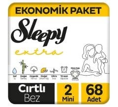 Sleepy Extra 2 Numara Mini 68'li Bebek Bezi