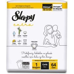 Sleepy Extra 1 Numara Yenidoğan 64'lü Bebek Bezi