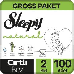 Sleepy Natural Bebek Bezi 2 Numara 100'lü