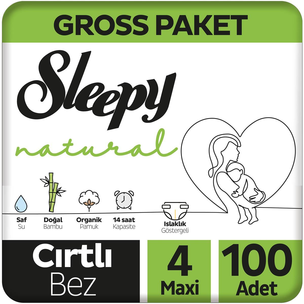Sleepy Natural Bebek Bezi 4 Numara 100'lü