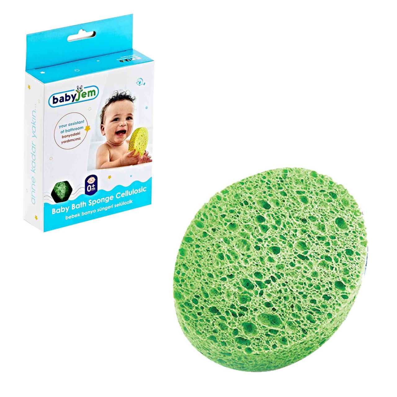 Babyjem Banyo Süngeri Selülozik Yeşil