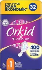 Orkid Platinum Normal Hijyenik Ped 32'li