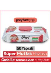 Sleepy Easy Clean Doğal Greyfurt Yağlı Mutfak Havlusu 50 Yaprak
