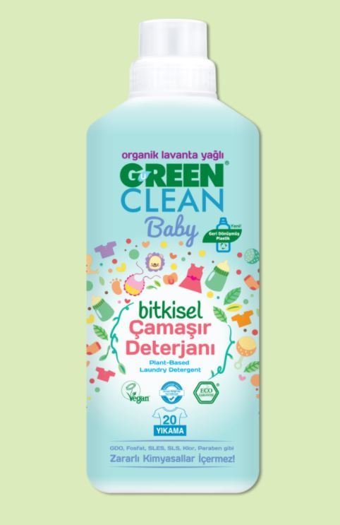Green Clean Bebek Çamaşır Deterjanı Lavanta Yağlı 1000 ml