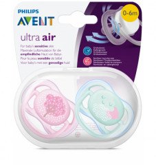 Avent Ultra Air Emzik Desenli Kız 0-6 ay