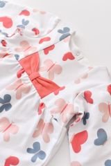 Biorganic Kız Bebek Elbise Wild Flowers Coral