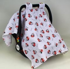 %100 Pamuk Müslin Puset Örtüsü Minnie Mouse Desen