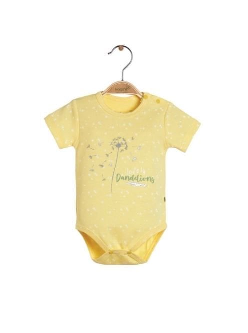 Biorganic Kısa Kollu Bebek Badi Fly Dandelions