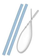 Oioi Silikon Pipetler ve Temizleme Fırçası Mavi