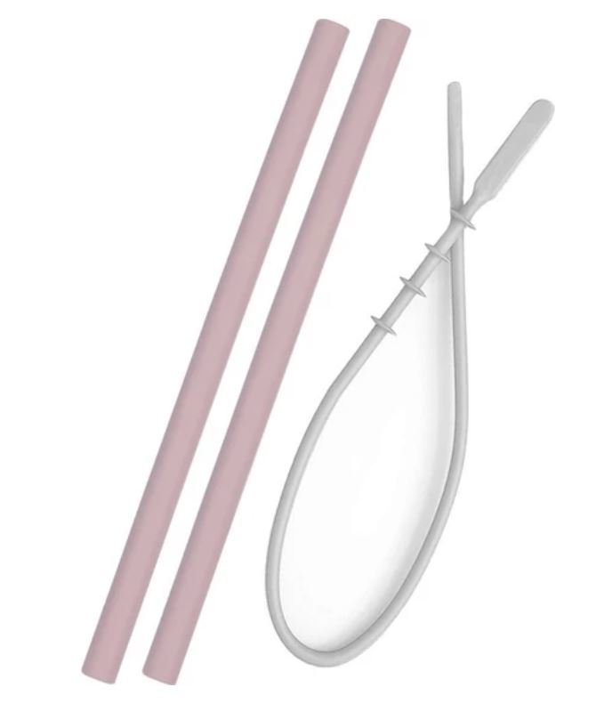 Oioi Silikon Pipetler ve Temizleme Fırçası Pembe