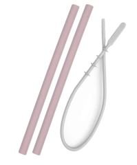 Oioi Silikon Pipetler ve Temizleme Fırçası Pembe