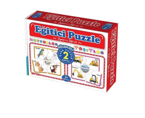 DiyToy 60 Parça Çark Puzzle Hayvanlar