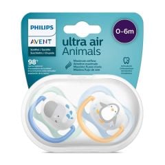 Philips Avent SCF080/05 Ultra Air Animals 0-6 ay 2'li Erkek Emzik