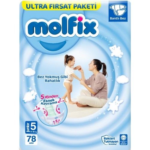 Molfix 5 Numara Ultra Fırsat Paketi Junior 78'li