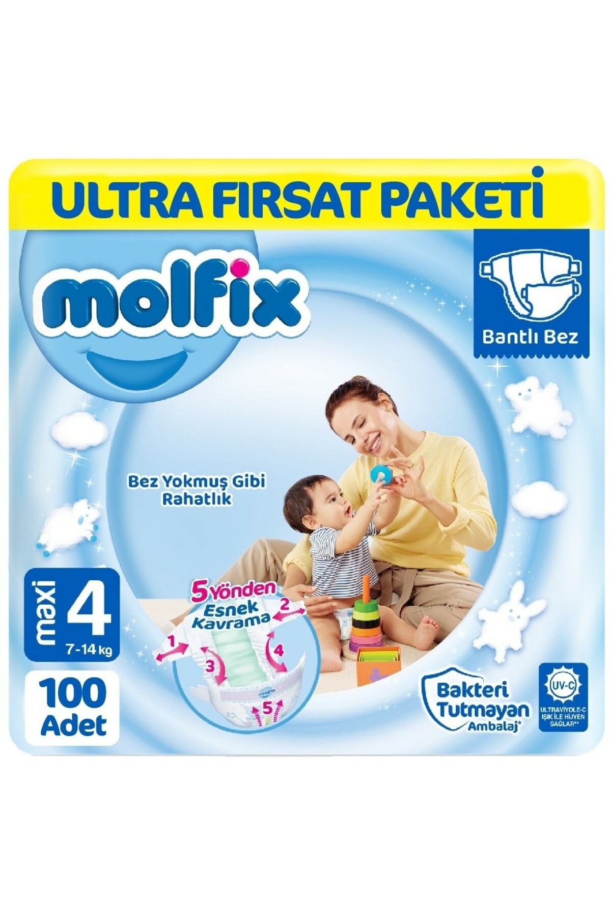 Molfix 4 Numara Ultra Fırsat Paketi Maxi 100'lü
