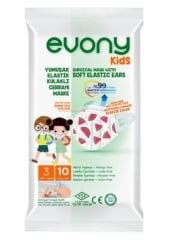 Evony 3 Katlı Çocuk Maskesi 10 Adet