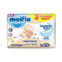 Molfix Yenidoğan Islak Mendil İzotonik Sulu 3x50