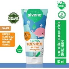 Siveno Bebekler İçin Doğal Güneş Kremi SPF50 50 ml