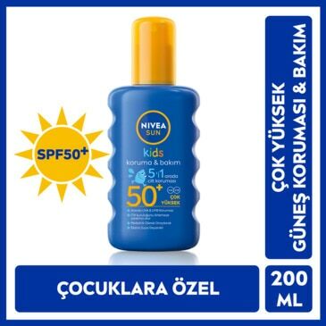 Nivea Sun SPF 50+ Koruma & Bakım Çocuk Güneş Kremi 200 ml Sprey