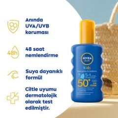 Nivea Sun SPF 50+ Koruma & Bakım Çocuk Güneş Kremi 200 ml Sprey