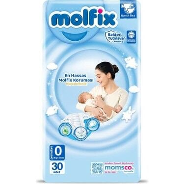 Molfix 0 Numara Prematüre Bebek Bezi 30 adet
