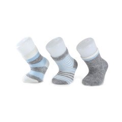 Bibaby New Line Erkek 3'lü Çorap Gri
