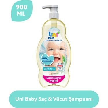 Uni Baby Saç ve Vücut Şampuanı 900 ml