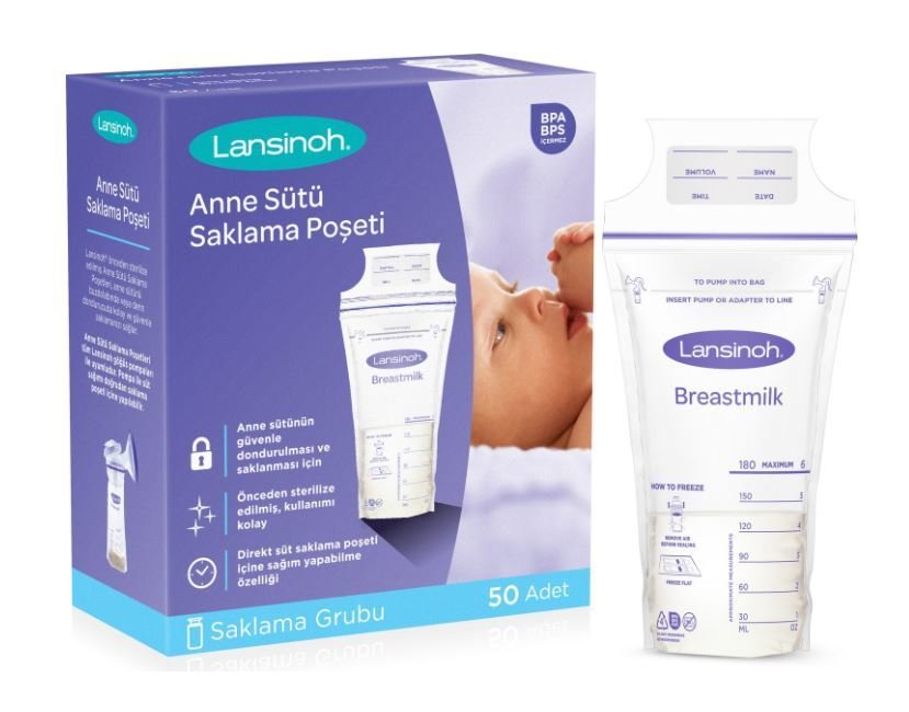 Lansinoh Anne Sütü Saklama Poşeti 50 Adet