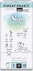 Sleepy Bio Natural 2 Numara Mini 48'li Bebek Bezi