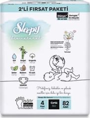 Sleepy Bio Natural 4 Numara Maxi 82'li Bebek Bezi