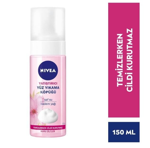 Nivea Yüz Yıkama Köpüğü Yatıştırıcı 150ml, Kuru Ciltler Badem Yağı