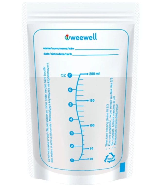Weewell Süt Saklama Poşeti Wms825 25'li