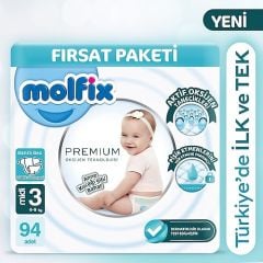 Molfix Premium Ultra Fırsat Paketi 3 Numara Midi 94'lü