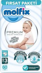 Molfix Premium Ultra Fırsat Paketi 3 Numara Midi 60'lı