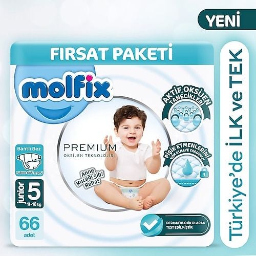 Molfix Premium Ultra Fırsat Paketi 5 Numara Junior 66'lı